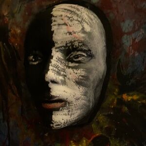 Mixed media art painting